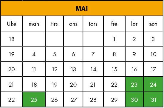 Kalender mai