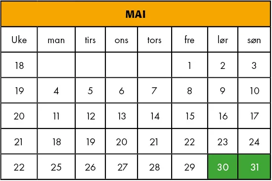 Kalender mai